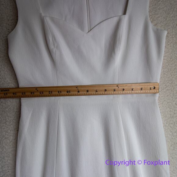 New! Dress the Population Monroe Side Slit sweetheart Gown White Bridal, size L - Picture 6 of 16